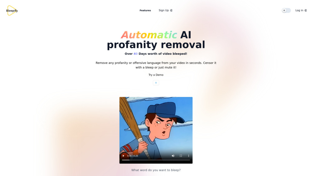 Bleepify：自动删除任何视频中的脏话