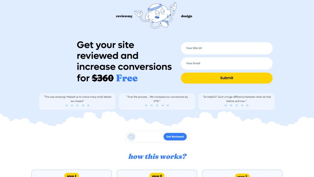 ReviewMy.Design：ReviewMy.Design 提供免费的 UX/UI 评论以改进网站设计。