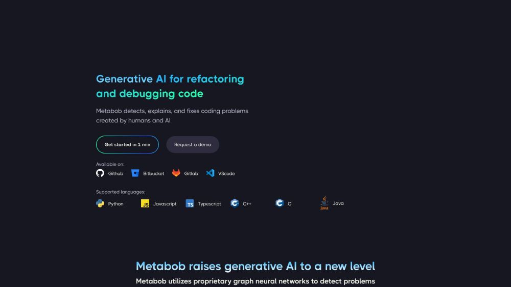 Metabob：Metabob 自动化代码审查，提高软件和开发人员的工作效率。