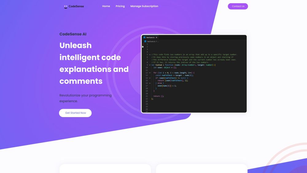 CodeSense AI：CodeSense AI 是 Visual Studio Code 扩展，可通过 AI 驱动的工具提高开发人员的工作效率。