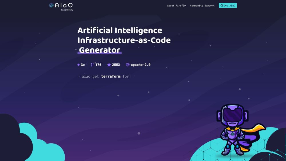 Firefly 的 AIaC - AI 驱动的 IaC 生成器：Firefly 的 AIaC 简化并自动化 IaC 脚本生成，以实现快速基础设施配置。