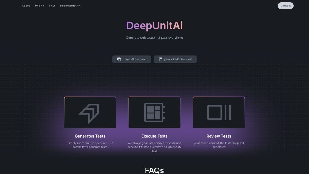 DeepUnitAI：编写经过验证的单元测试的人工智能。