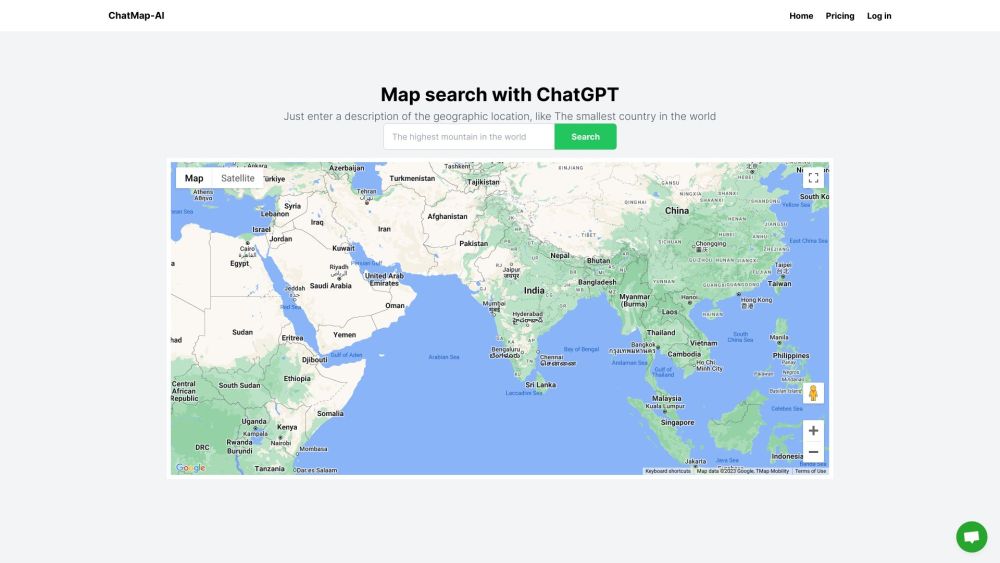 ChatMap-AI：用于位置搜索的AI地图搜索工具。