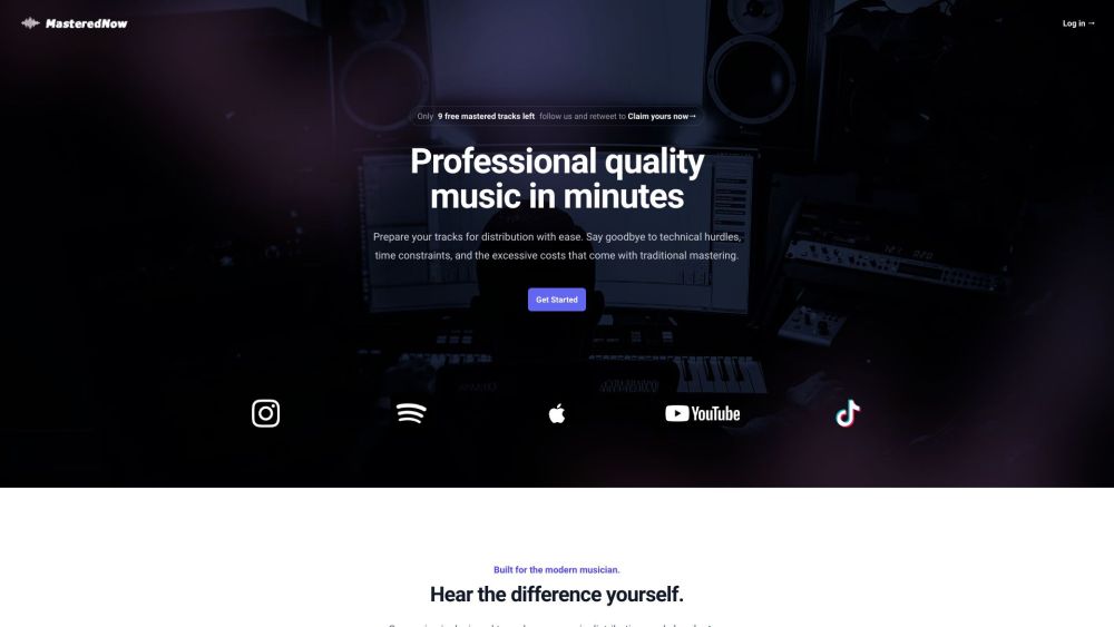 MasteredNow：针对各种平台优化您的音乐。节省时间、成本和技术障碍。