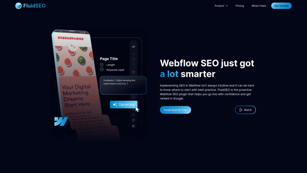 FluidSEO：用于主动优化和修复问题的 Webflow SEO 插件。